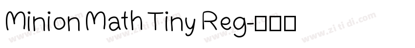 Minion Math Tiny Reg字体转换